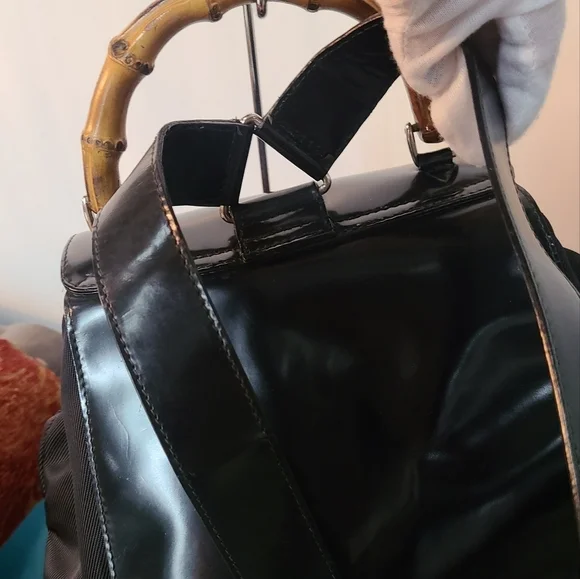Gucci Bamboo Drawstring Nylon Backpack - Picture 9 of 17